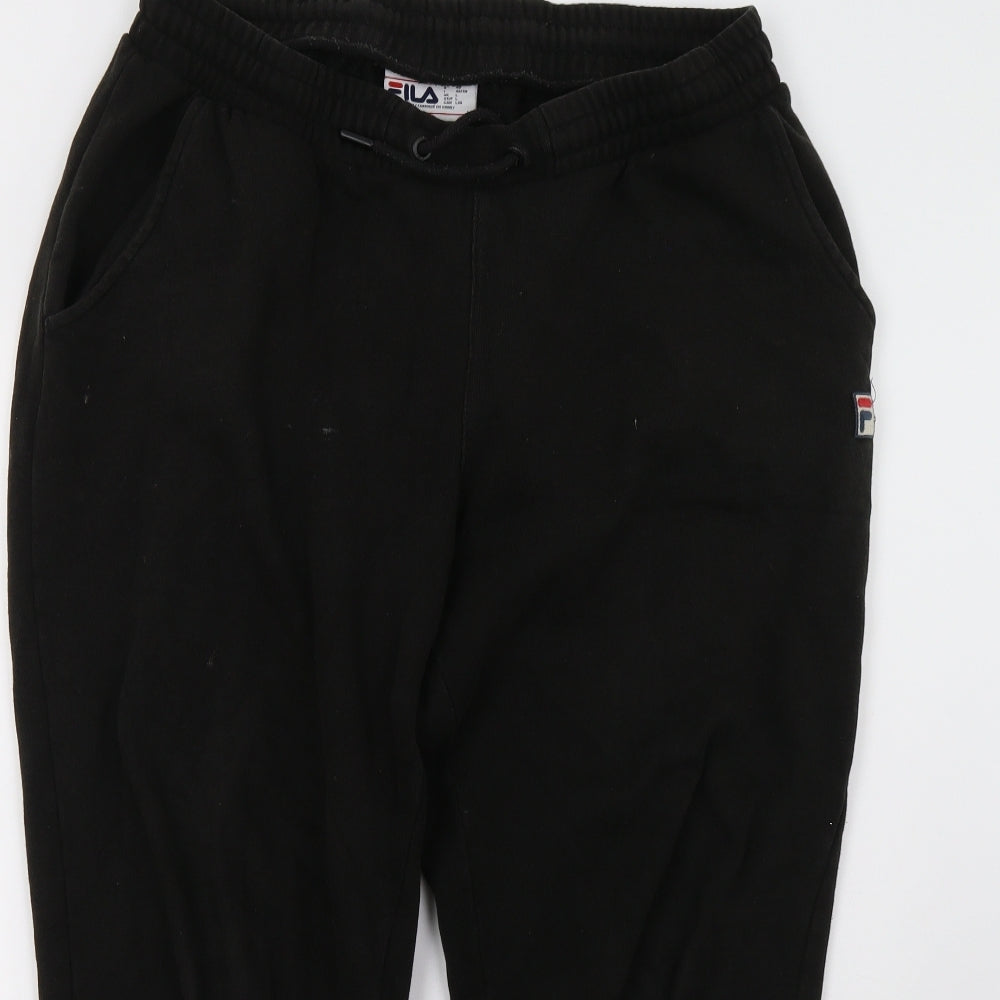 FILA Mens Black   Jogger Trousers Size L L28 in