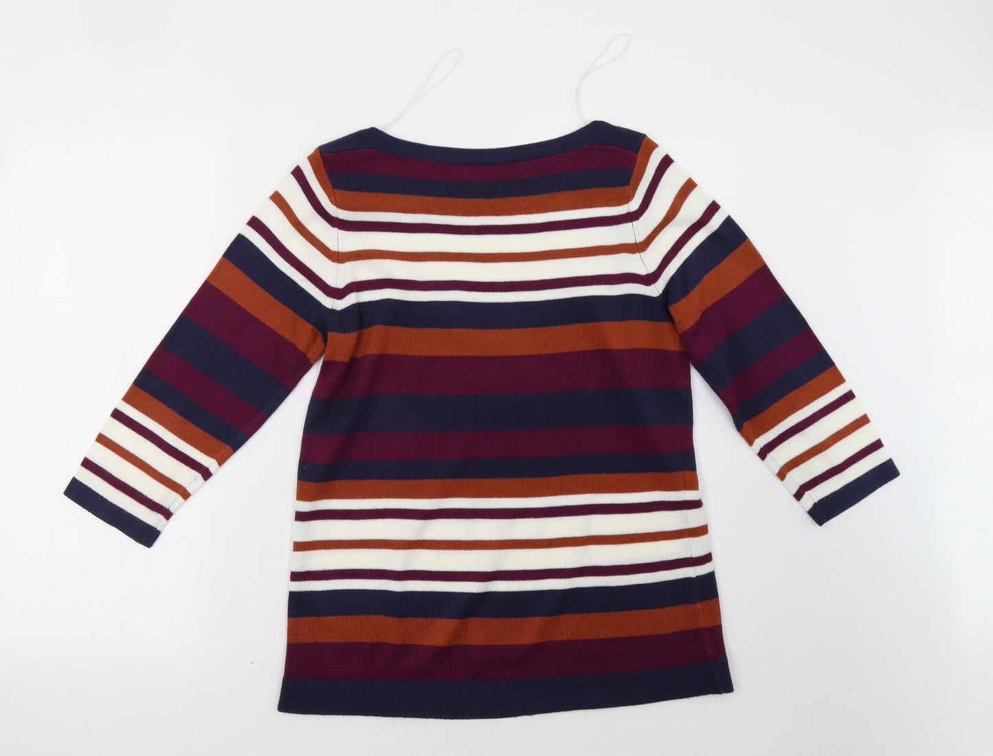 Matalan Womens Purple Striped  Pullover Sweatshirt Size 12
