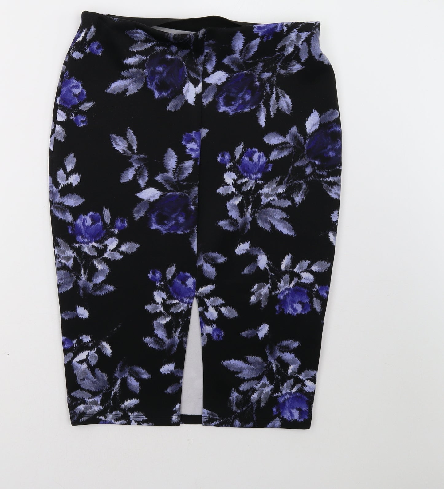 George Womens Blue Floral  A-Line Skirt Size 12
