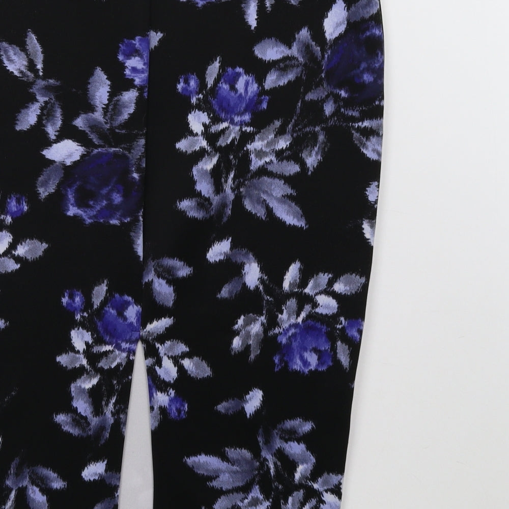 George Womens Blue Floral  A-Line Skirt Size 12