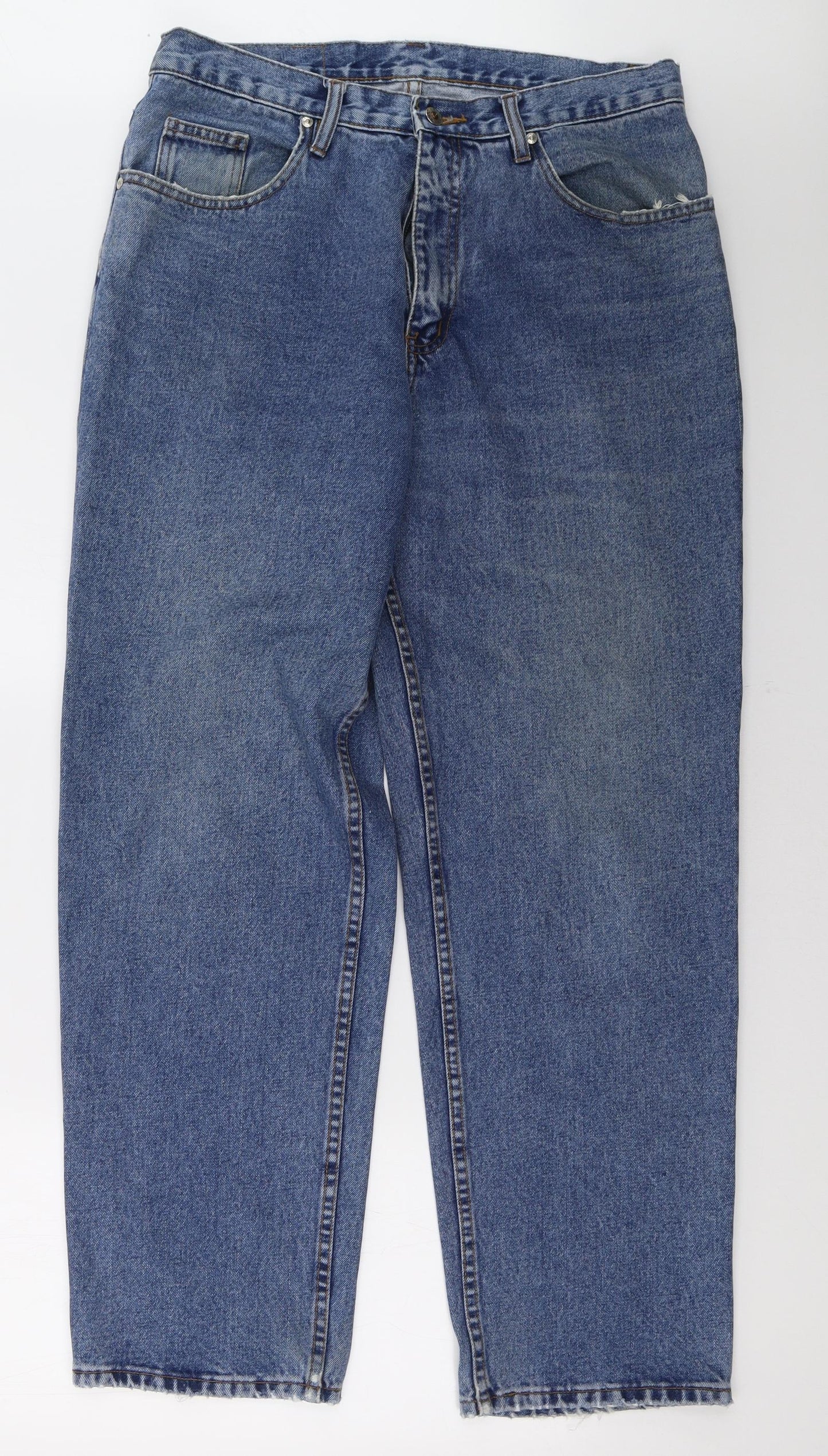 b-52 Mens Blue  Denim Straight Jeans Size 34 L31 in