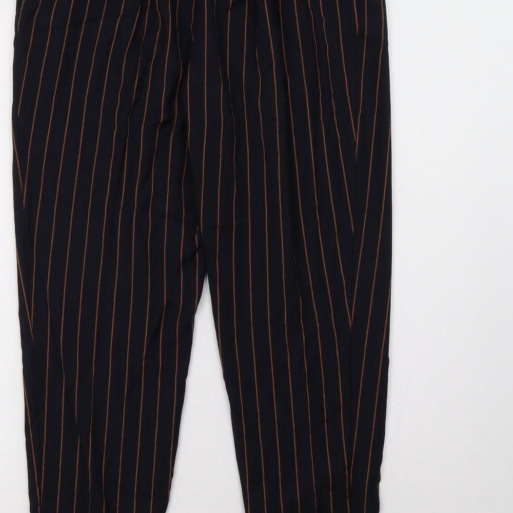 New Look Womens Blue Striped  Trousers  Size 10 L28 in