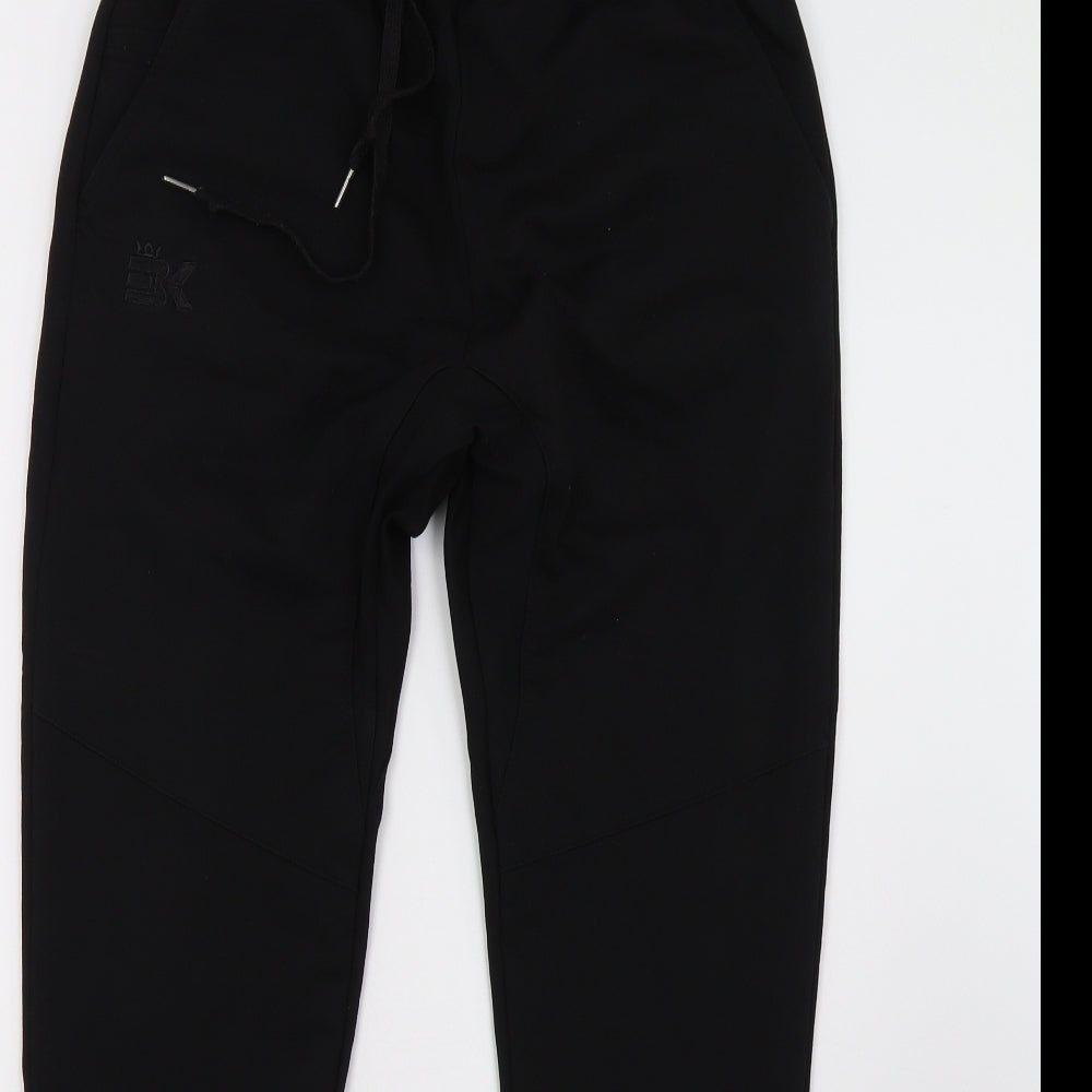 bk  Mens Black   Jogger Trousers Size M L32 in