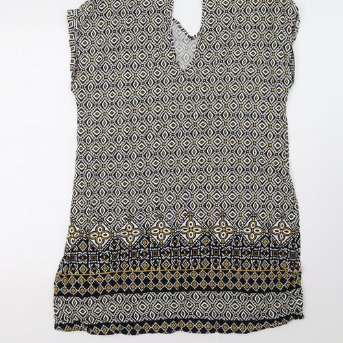 Matalan Womens Yellow Geometric  A-Line  Size 14