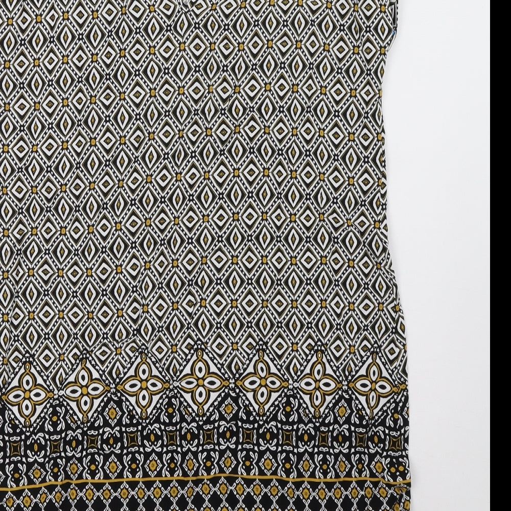 Matalan Womens Yellow Geometric  A-Line  Size 14