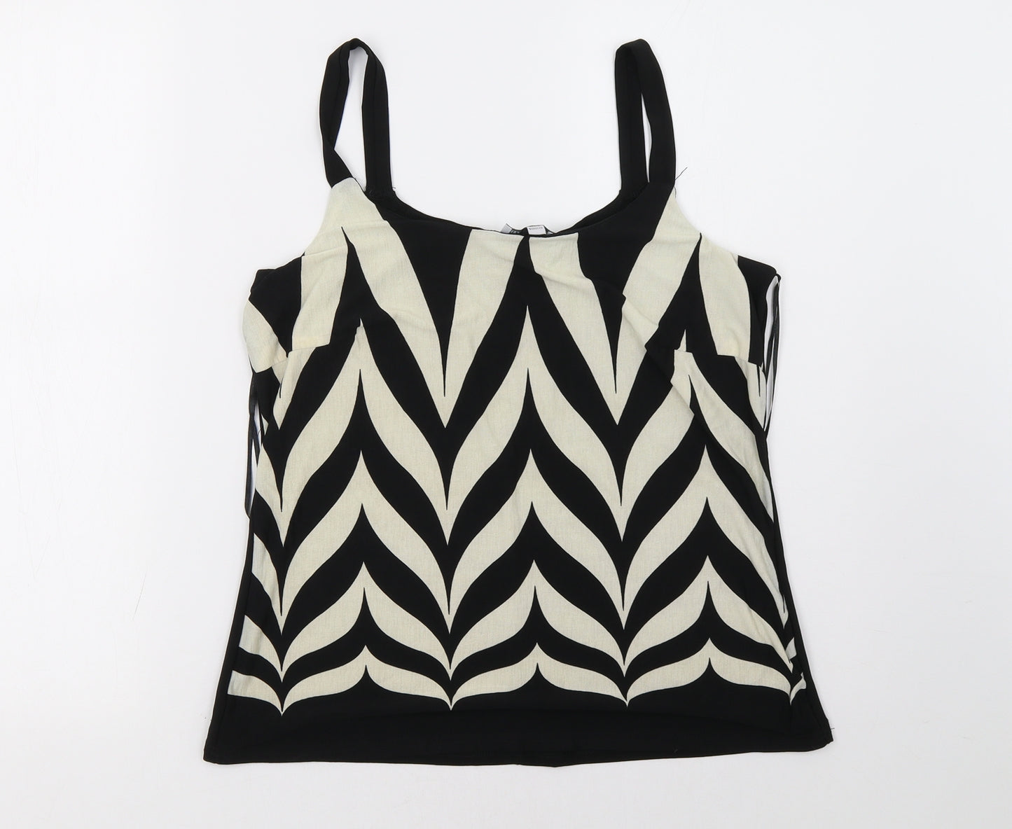 heather valley Womens Beige Striped  Basic Tank Size 12