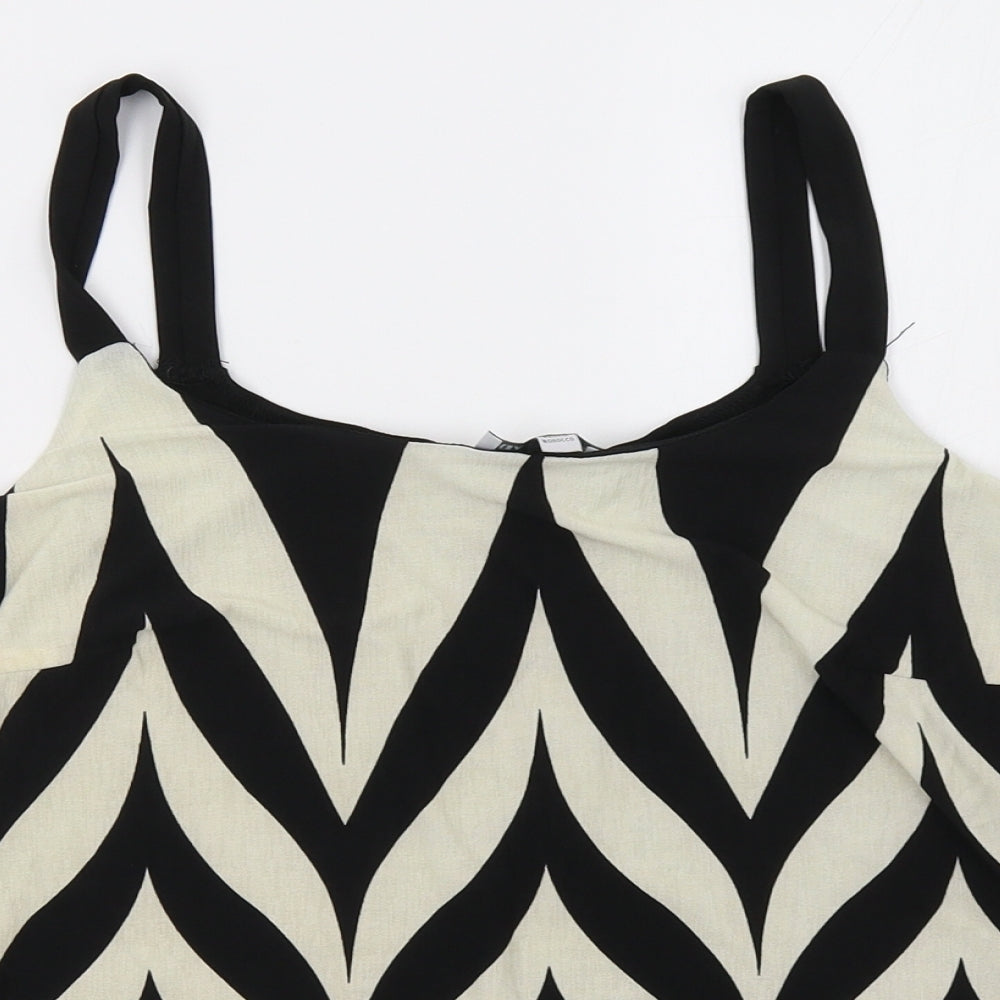 heather valley Womens Beige Striped  Basic Tank Size 12