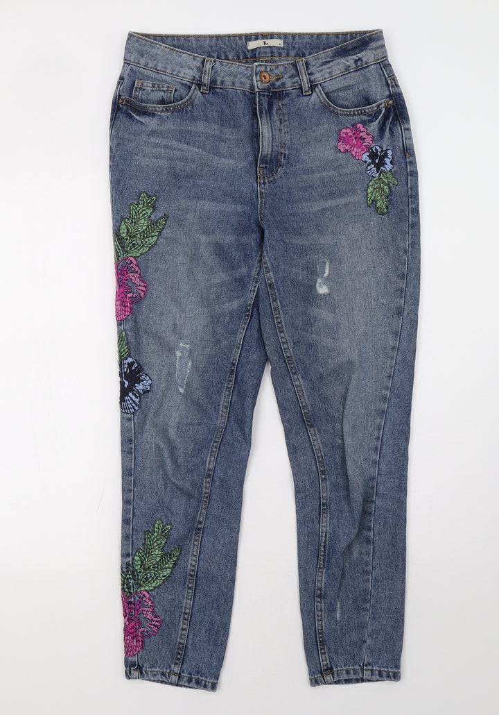 Sainsburys Womens Blue Straight Jeans Size 8 L29 in
