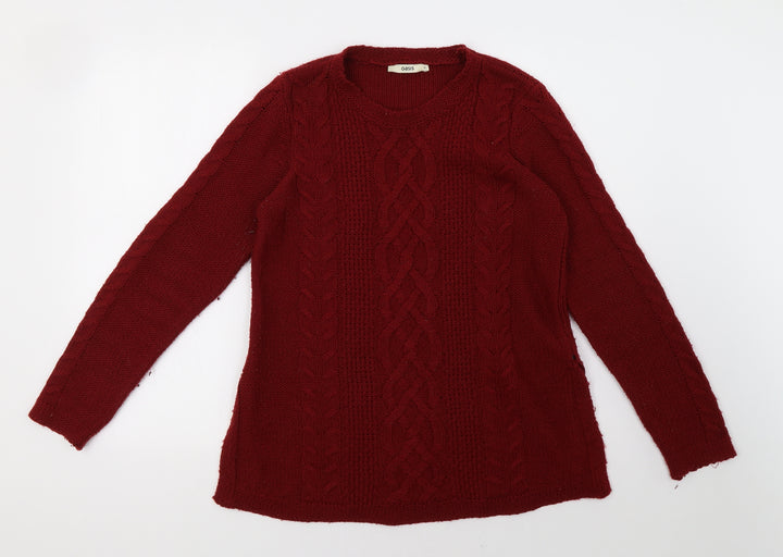 Oasis Womens Red Pullover Sweatshirt Size S