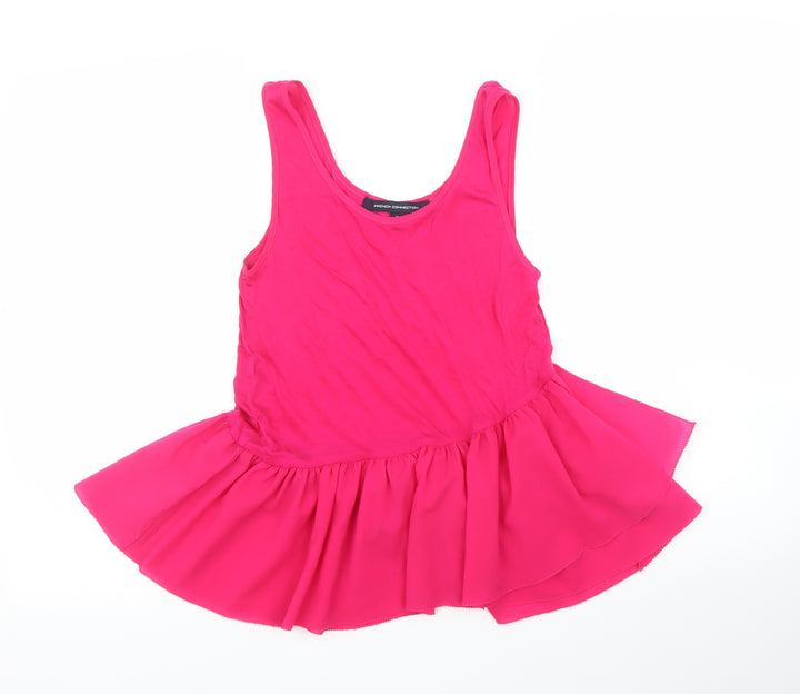 French Connection Womens Pink Basic Tank Size S