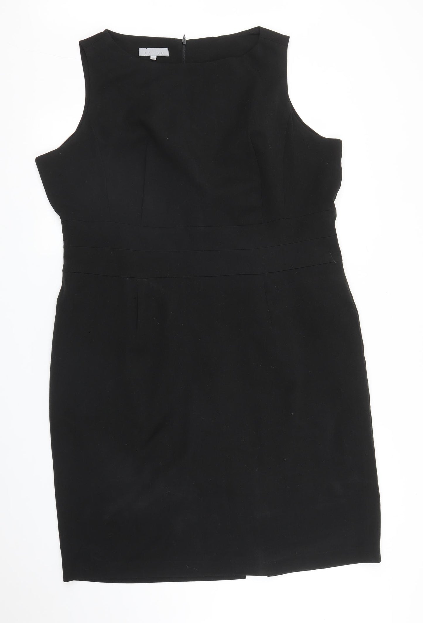 Per Se Womens Black   Sheath  Size 20
