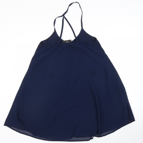 Ax Womens Blue   Tunic Blouse Size 10