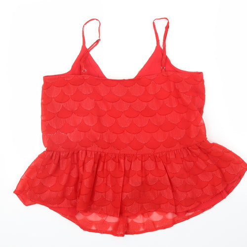 Moves Womens Red   Camisole Blouse Size M