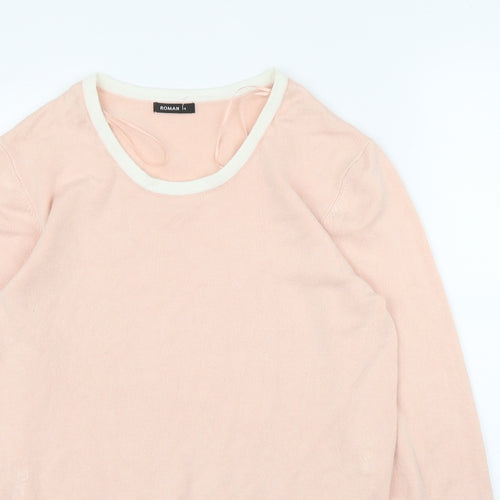 Roman Womens Pink   Pullover Jumper Size 14