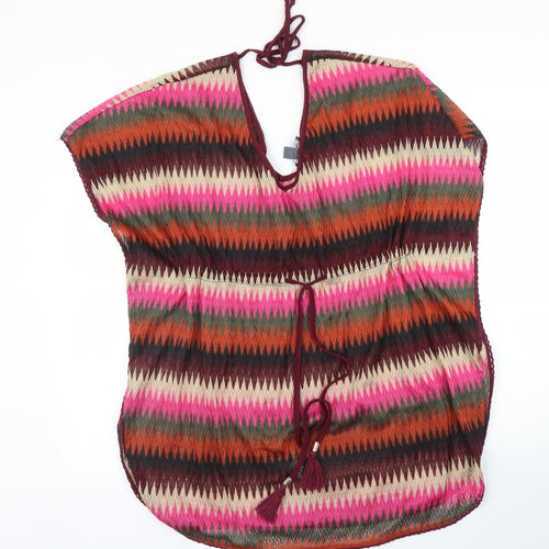 Primark Womens Pink Striped  Kimono Blouse Size M  - Beachwear