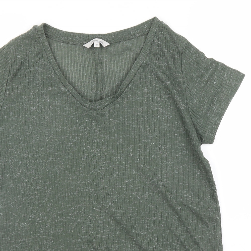Peacocks Womens Green   Basic T-Shirt Size 12