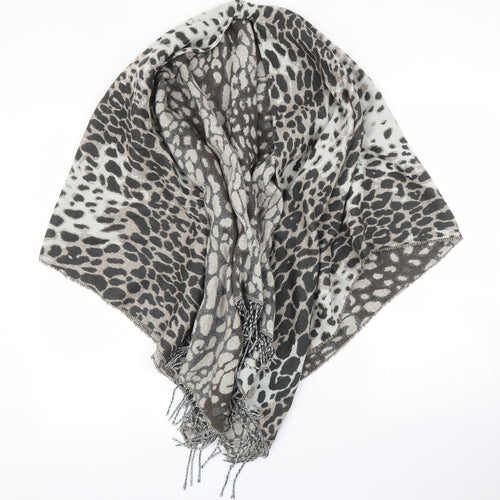 Preworn Womens Beige Animal Print  Cape Jumper One Size  - Leopard print