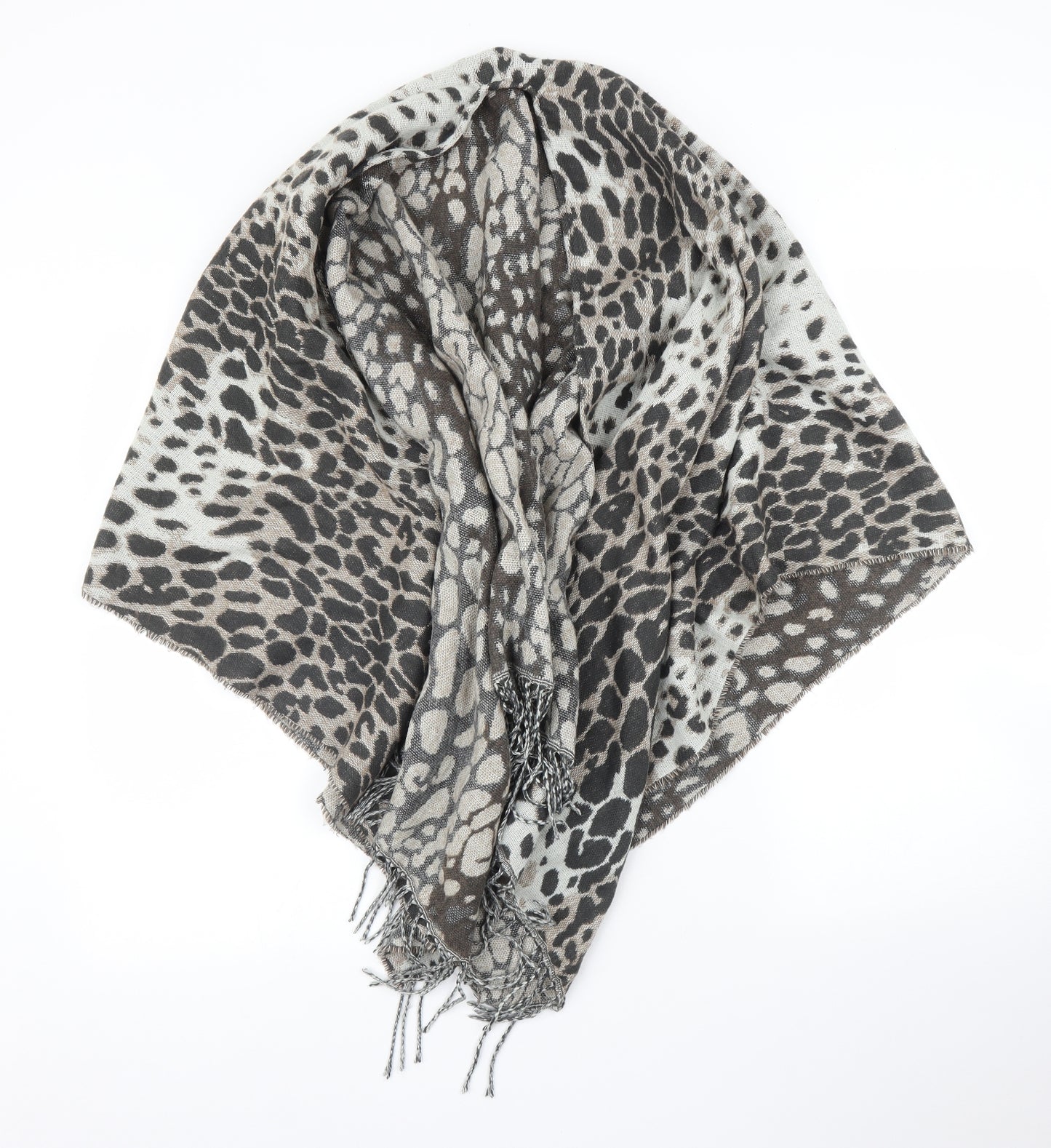 Preworn Womens Beige Animal Print  Cape Jumper One Size  - Leopard print