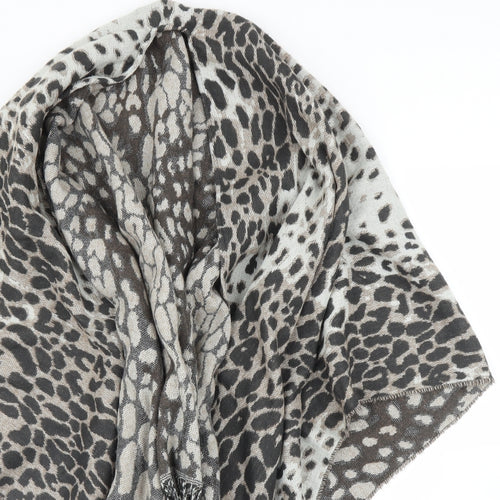 Preworn Womens Beige Animal Print  Cape Jumper One Size  - Leopard print