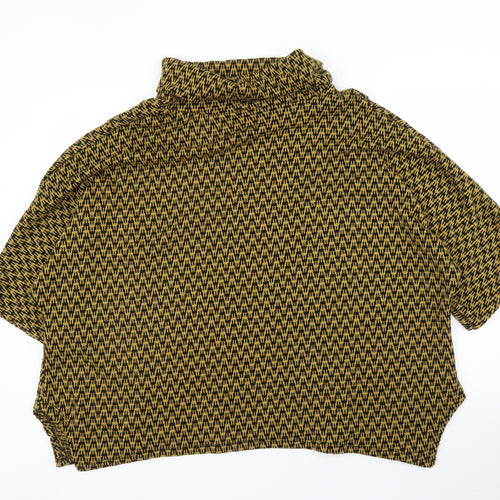 Preworn Womens Yellow Striped  Pullover Jumper One Size