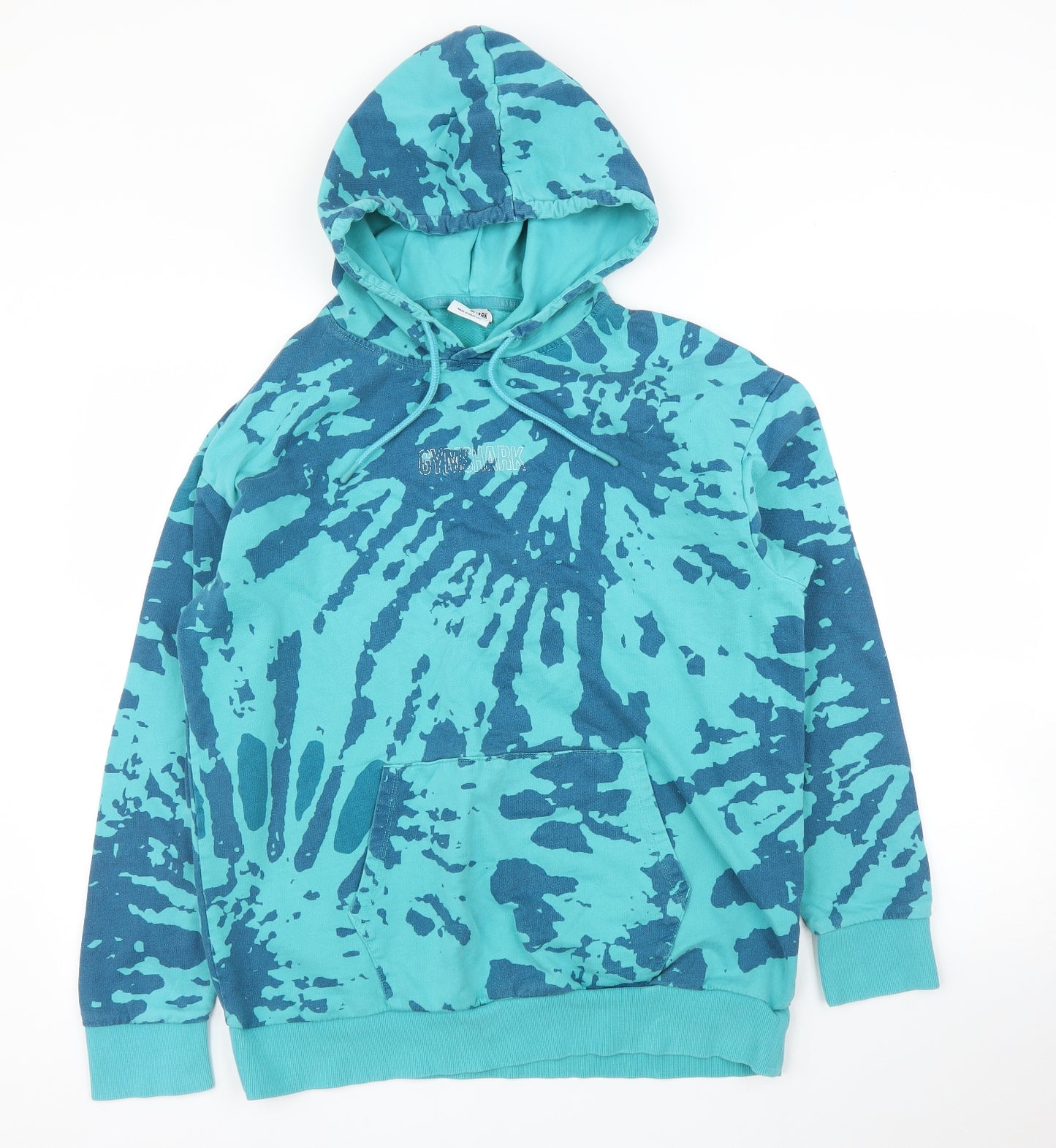 Gym Shark Mens Blue   Pullover Hoodie Size M  - Tie-Dye