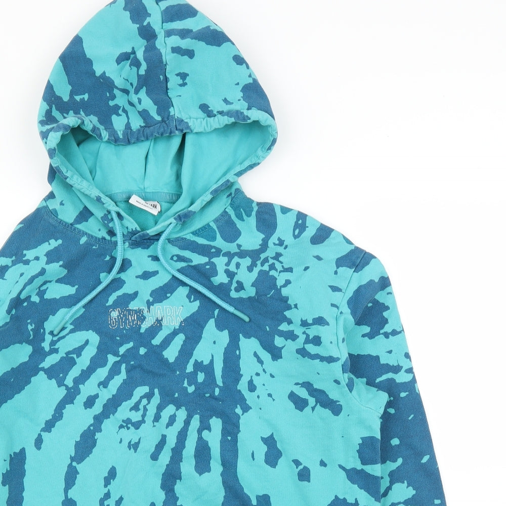 Gym Shark Mens Blue   Pullover Hoodie Size M  - Tie-Dye
