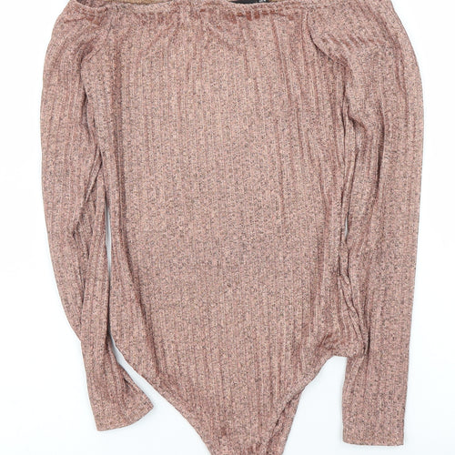 PRETTYLITTLETHING Womens Pink   Leotard One-Piece Size 10