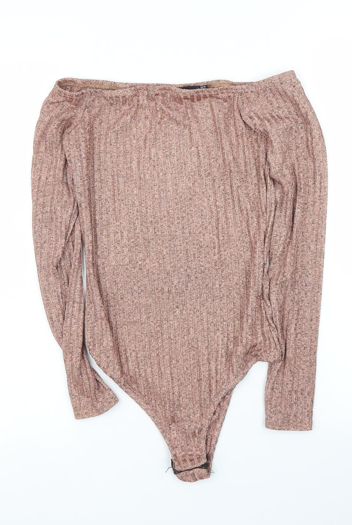 PRETTYLITTLETHING Womens Pink Leotard One-Piece Size 10