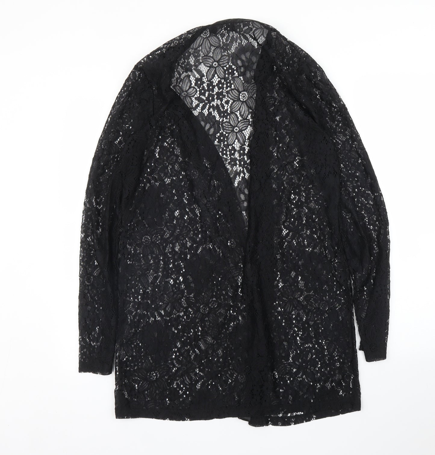 PRETTYLITTLETHING Womens Black Floral  Kimono Blouse Size M