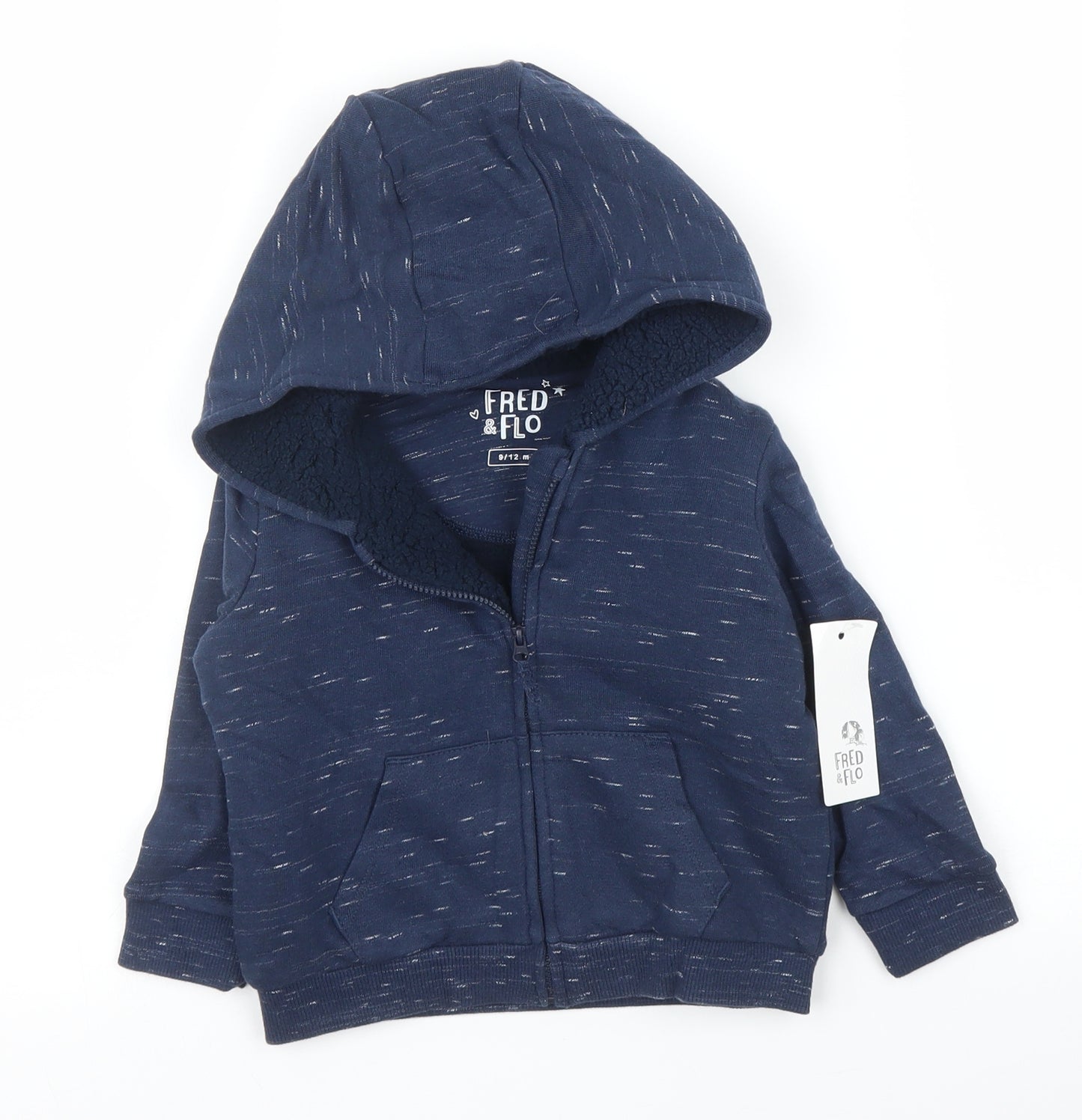 F&F Boys Blue   Full Zip Jumper Size 9-12 Months
