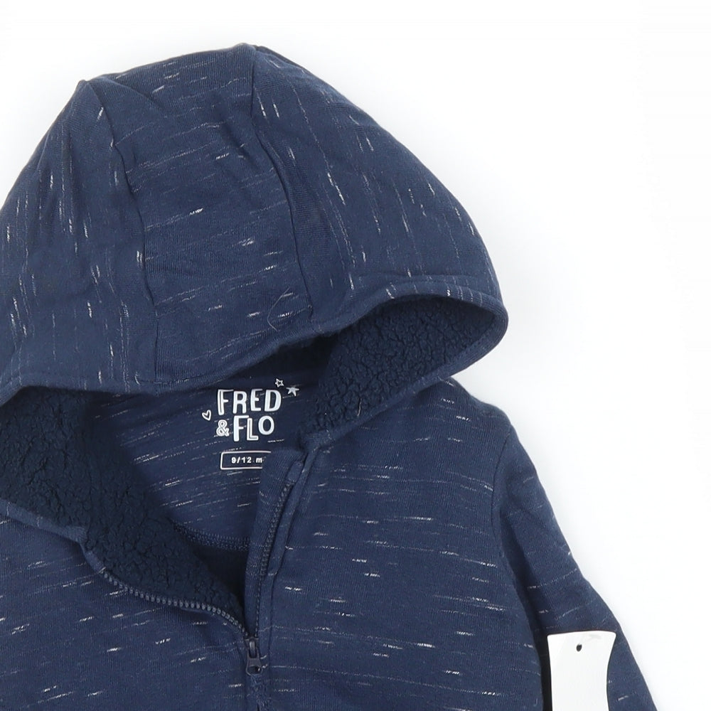 F&F Boys Blue   Full Zip Jumper Size 9-12 Months