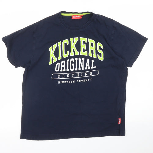 Kickers Mens Blue    T-Shirt Size M