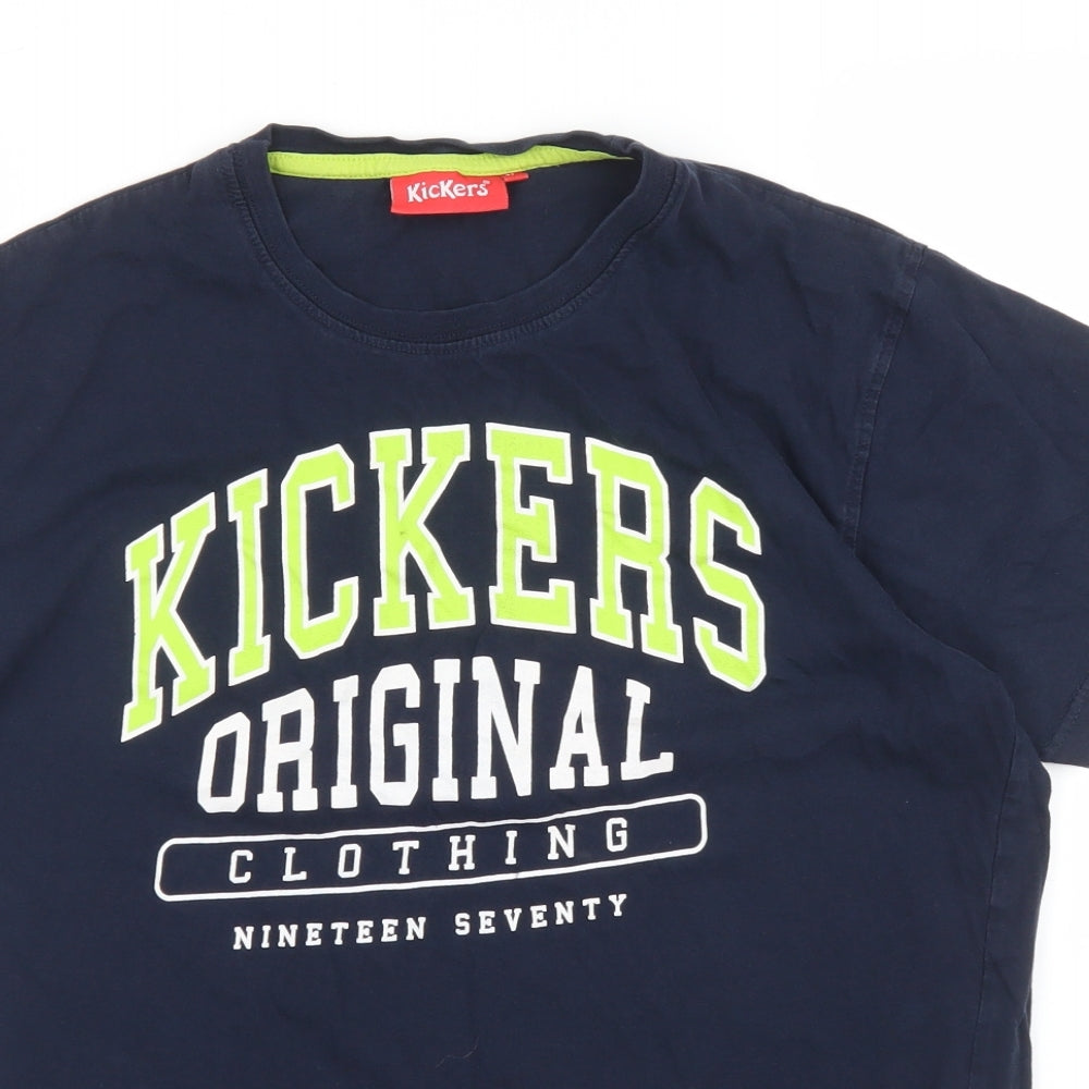 Kickers Mens Blue    T-Shirt Size M
