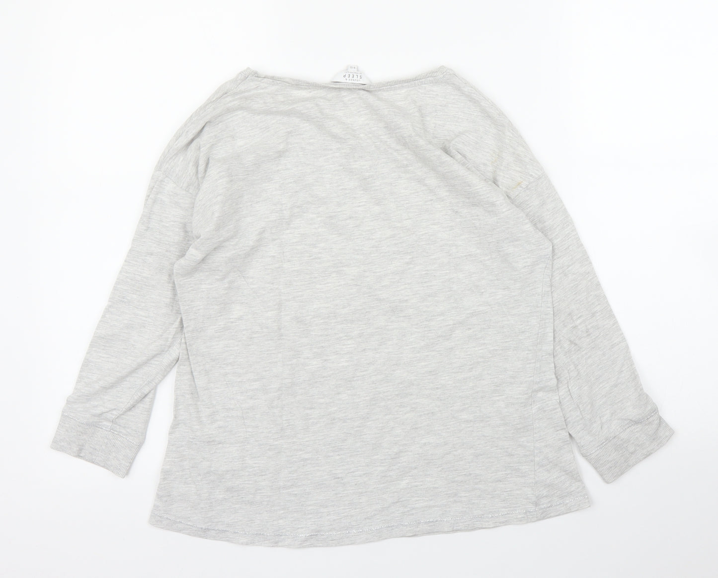 Debenhams Womens Grey   Basic T-Shirt Size 8  - PJ top