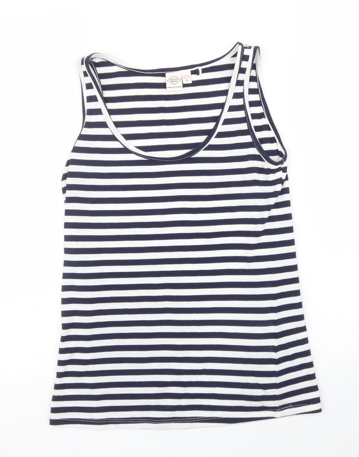 Lee Cooper Womens Blue Striped Basic Tank Size 10