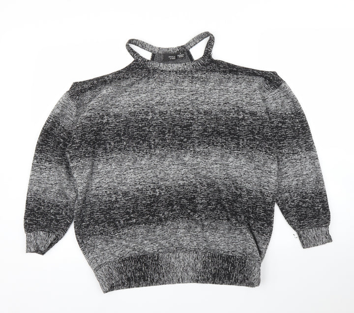 Sparkle & Fade Womens Grey Pullover Jumper Size S