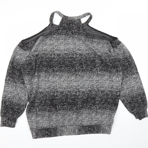 Sparkle & Fade Womens Grey   Pullover Jumper Size S