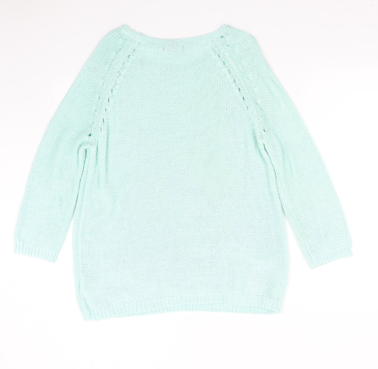 H&M Womens Green  Knit Pullover Jumper Size M