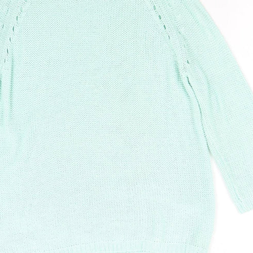 H&M Womens Green  Knit Pullover Jumper Size M