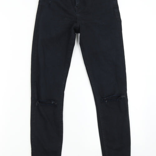 Topshop Womens Black  Denim Skinny Jeans Size 25 L26 in