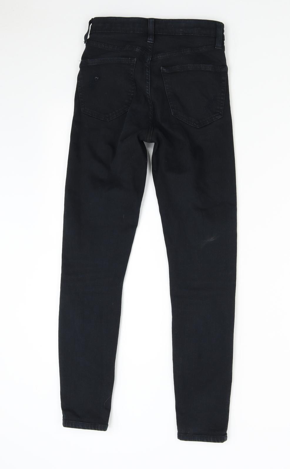 Topshop Womens Black  Denim Skinny Jeans Size 25 L26 in