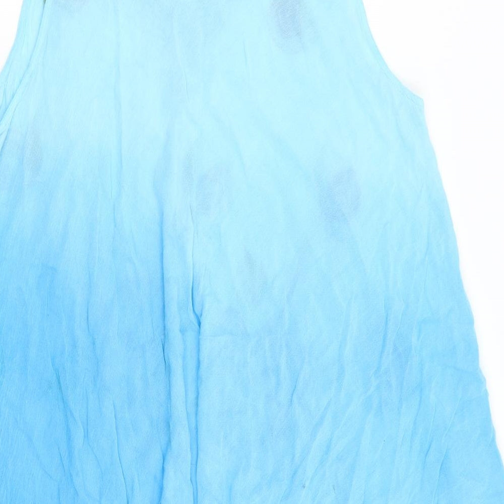 Preworn Womens Blue Floral  Slip Dress  One Size