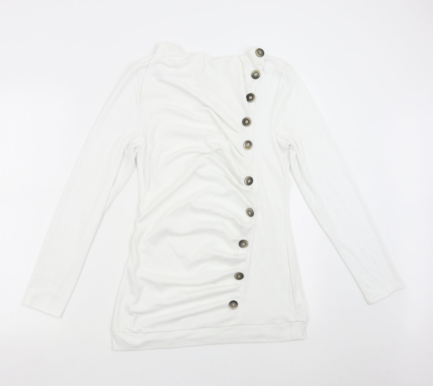 Preworn Womens White   Pullover Sweatshirt Size M