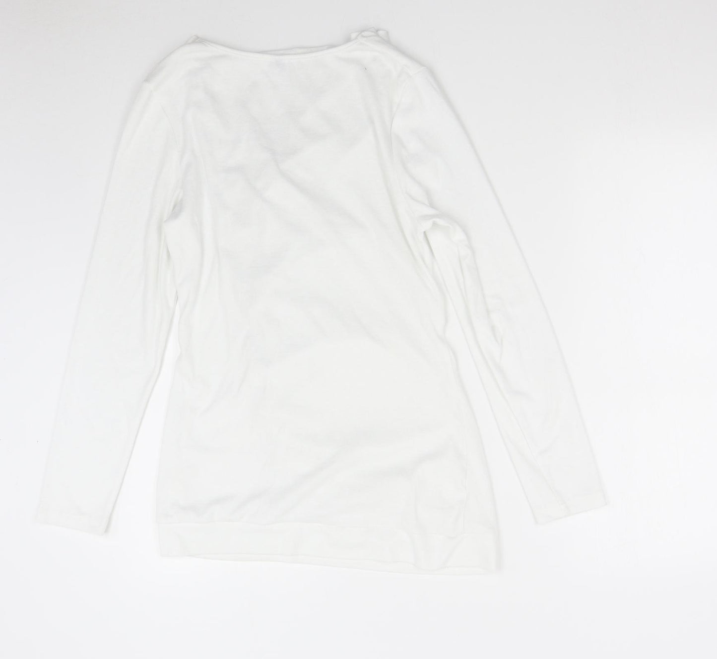 Preworn Womens White   Pullover Sweatshirt Size M