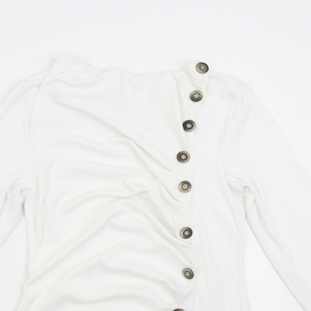 Preworn Womens White   Pullover Sweatshirt Size M