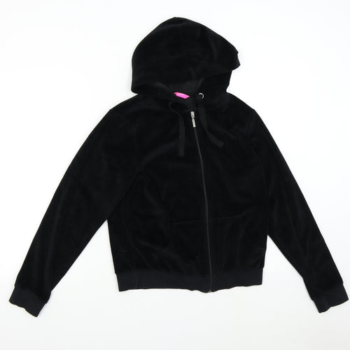 M&S Womens Black   Full Zip Hoodie Size 14