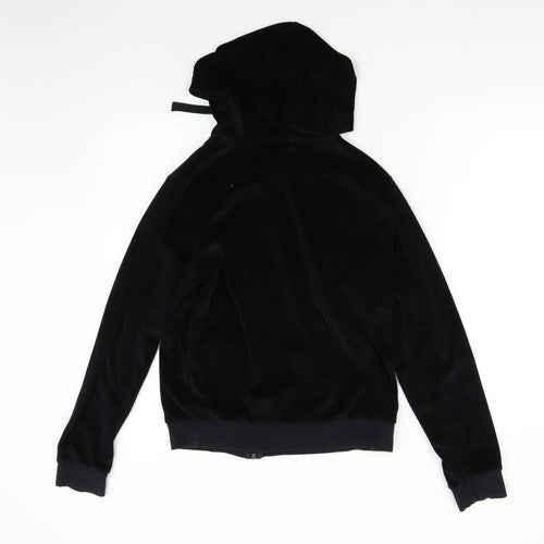 M&S Womens Black   Full Zip Hoodie Size 14