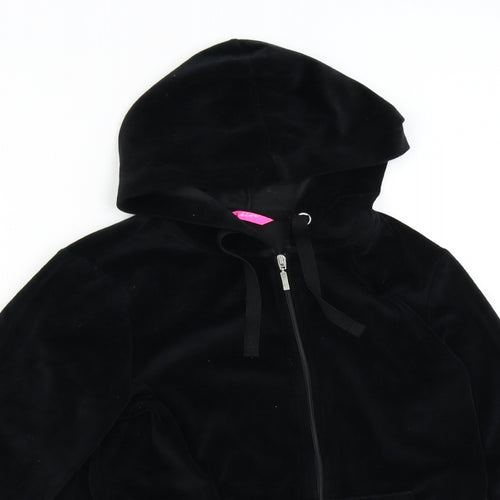 M&S Womens Black   Full Zip Hoodie Size 14