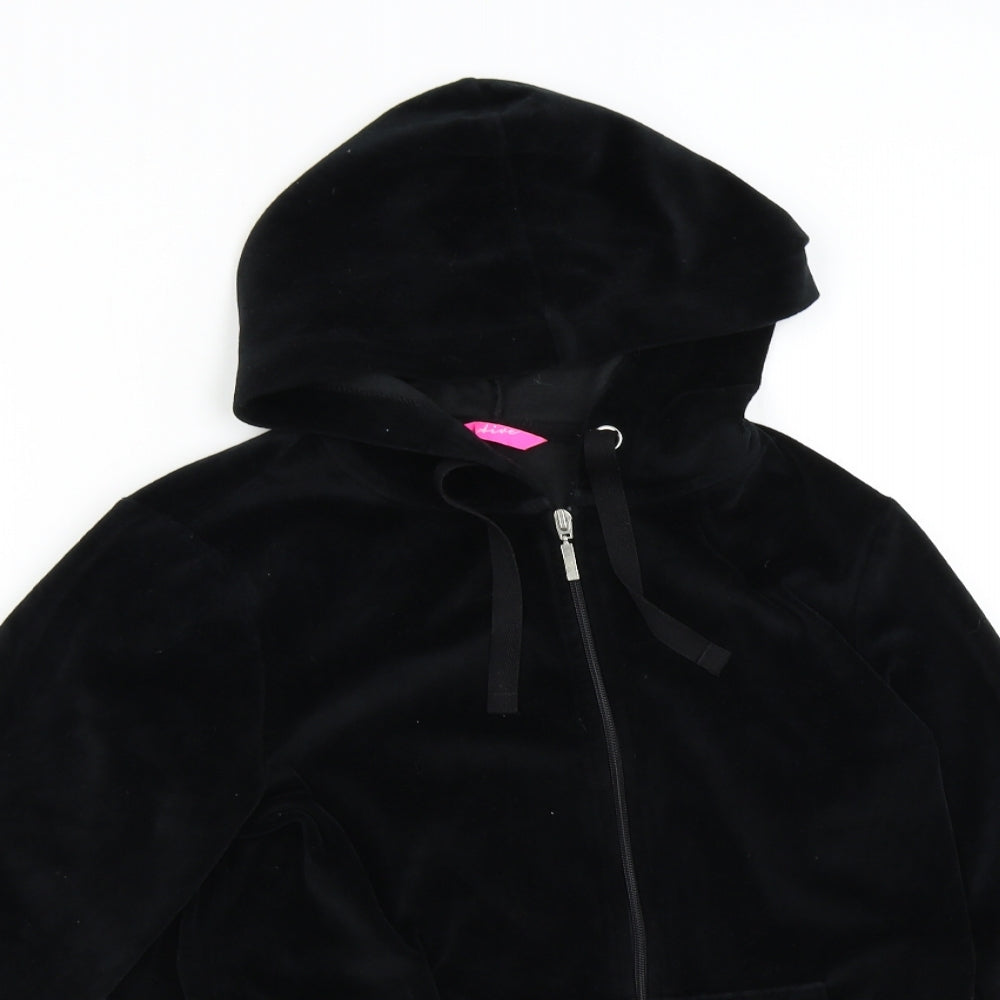 M&S Womens Black   Full Zip Hoodie Size 14