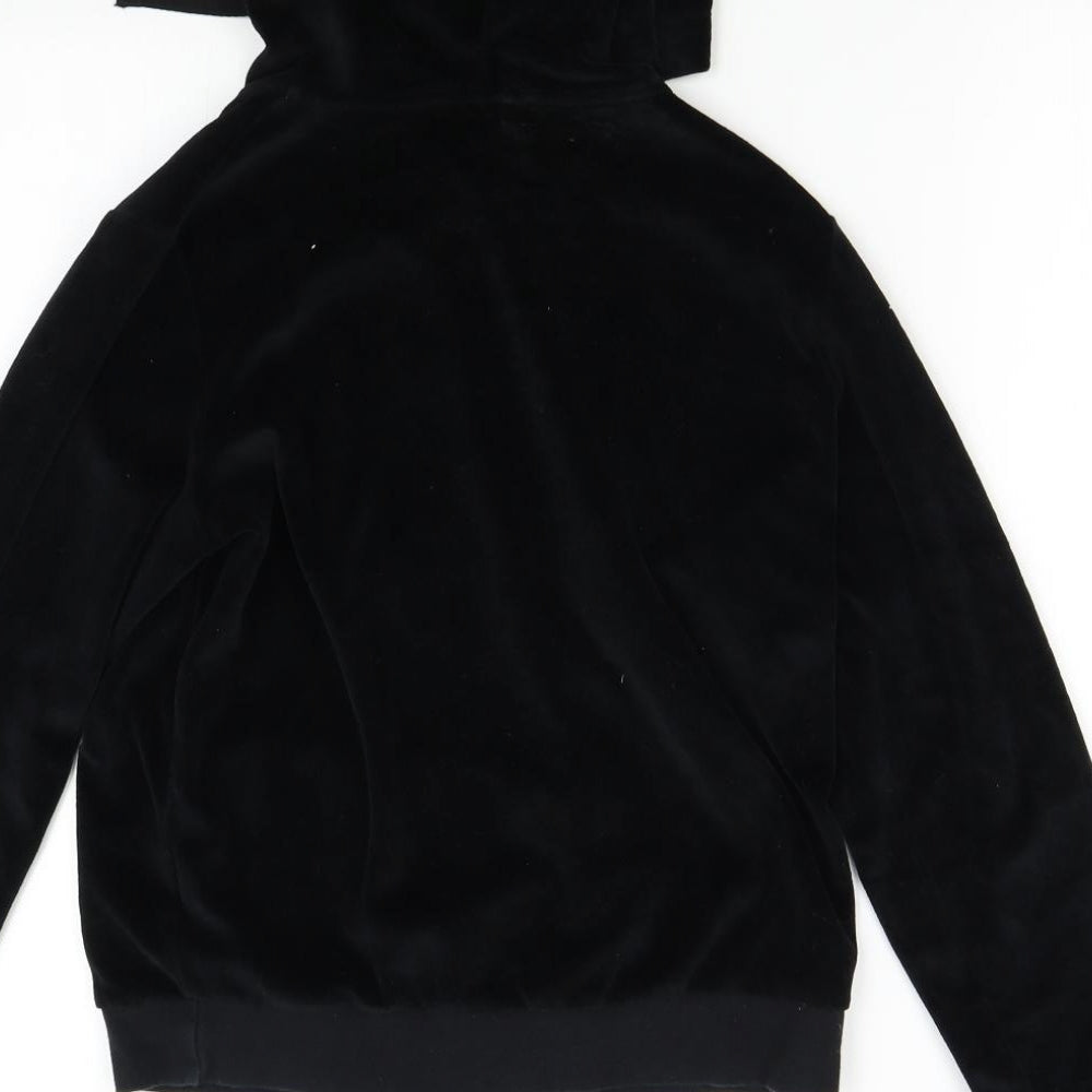 M&S Womens Black   Full Zip Hoodie Size 14